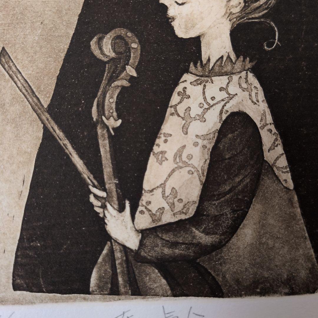 限定版60部 逸見亜古 銅版画 『幸せ気分』 直筆サインあり - メルカリ