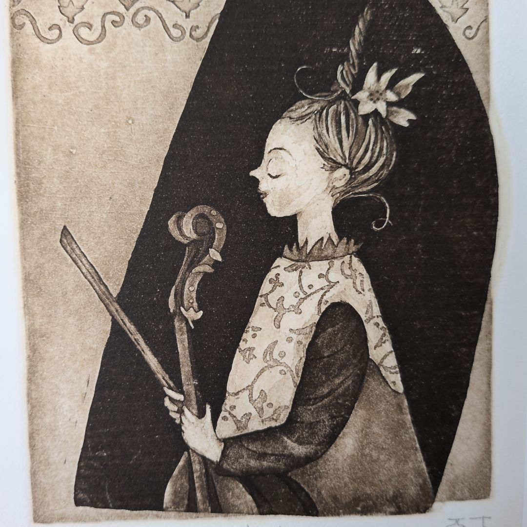 限定版60部 逸見亜古 銅版画 『幸せ気分』 直筆サインあり - メルカリ