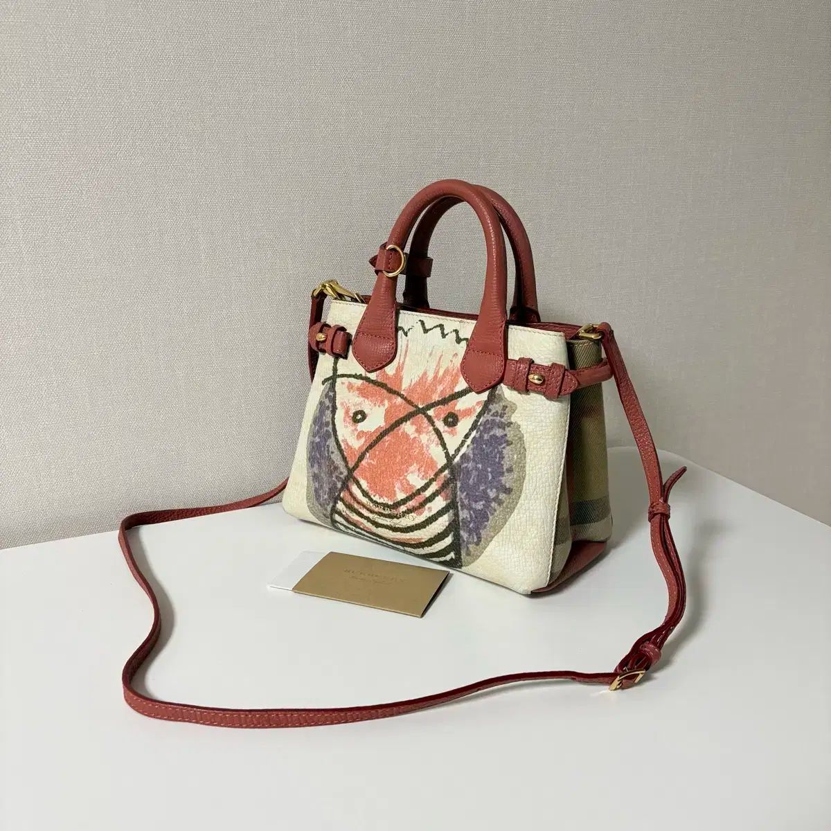 正規品 バーバリー モデル バナーバッグ ミニ トート スモール