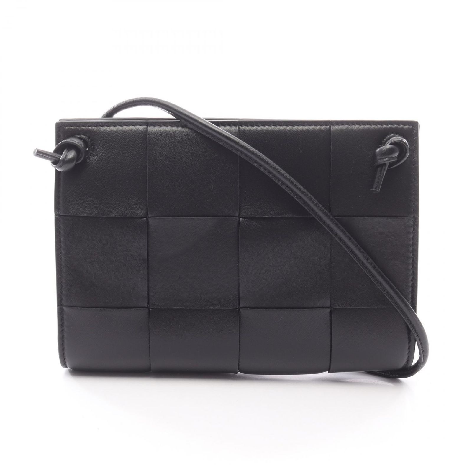 ボッテガヴェネタ BOTTEGA VENETA ショルダーバッグ ミニ カセット マキシイントレチャート 755842VCQC28425 ブラック レザー ショルダーバッグ レディース