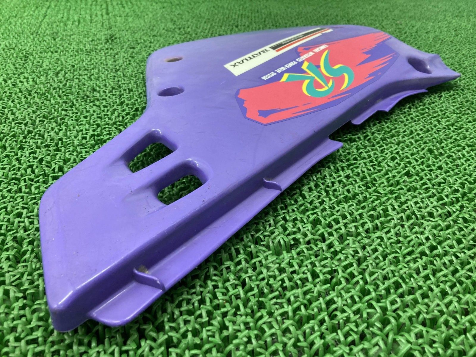 KDX125SR サイドカバー 右 紫 カワサキ 純正 バイク 部品 DX125A 91年モデル シートカウル 割れ欠け無し 品薄 品 Cl