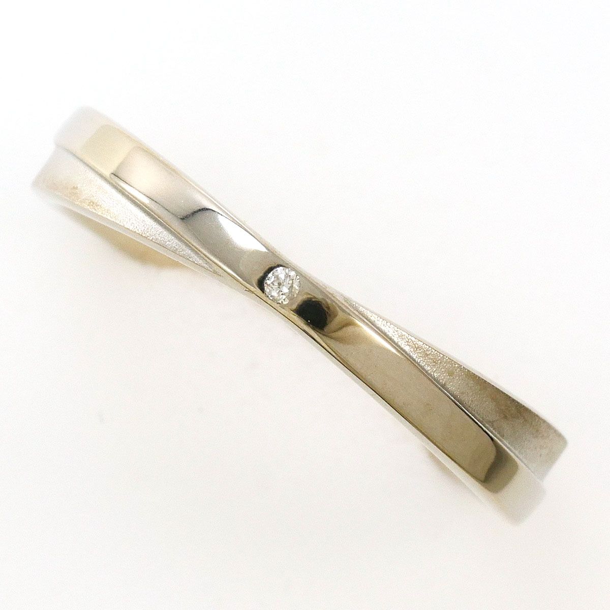 エテ ete シルバー925 リング・指輪 17号 ダイヤモンド 総重量約2.7g 