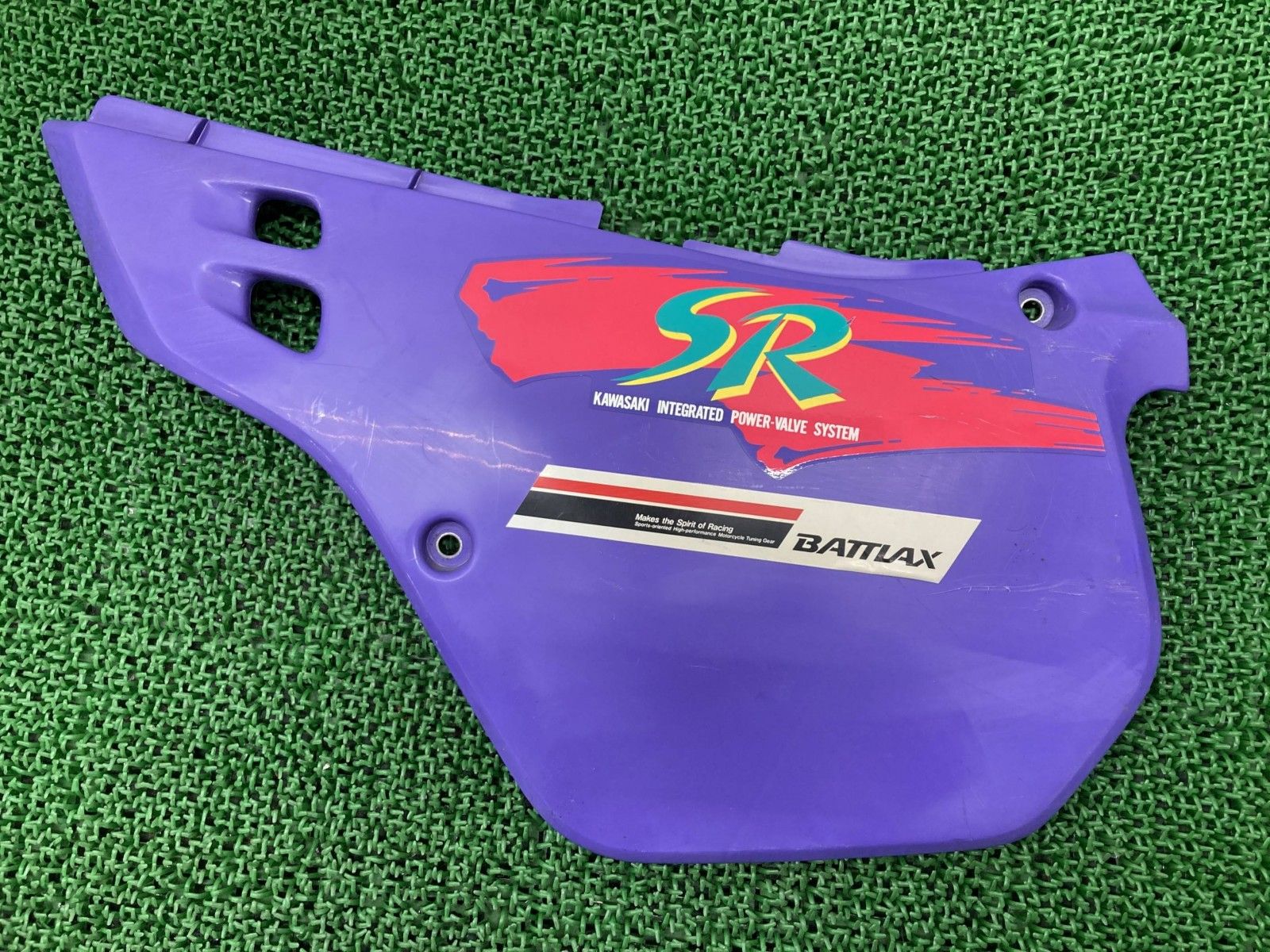KDX125SR サイドカバー 左 紫 36001-1433 カワサキ 純正 バイク 部品 DX125A 91年モデル シートカウル 割れ欠け無し 品薄 Qy