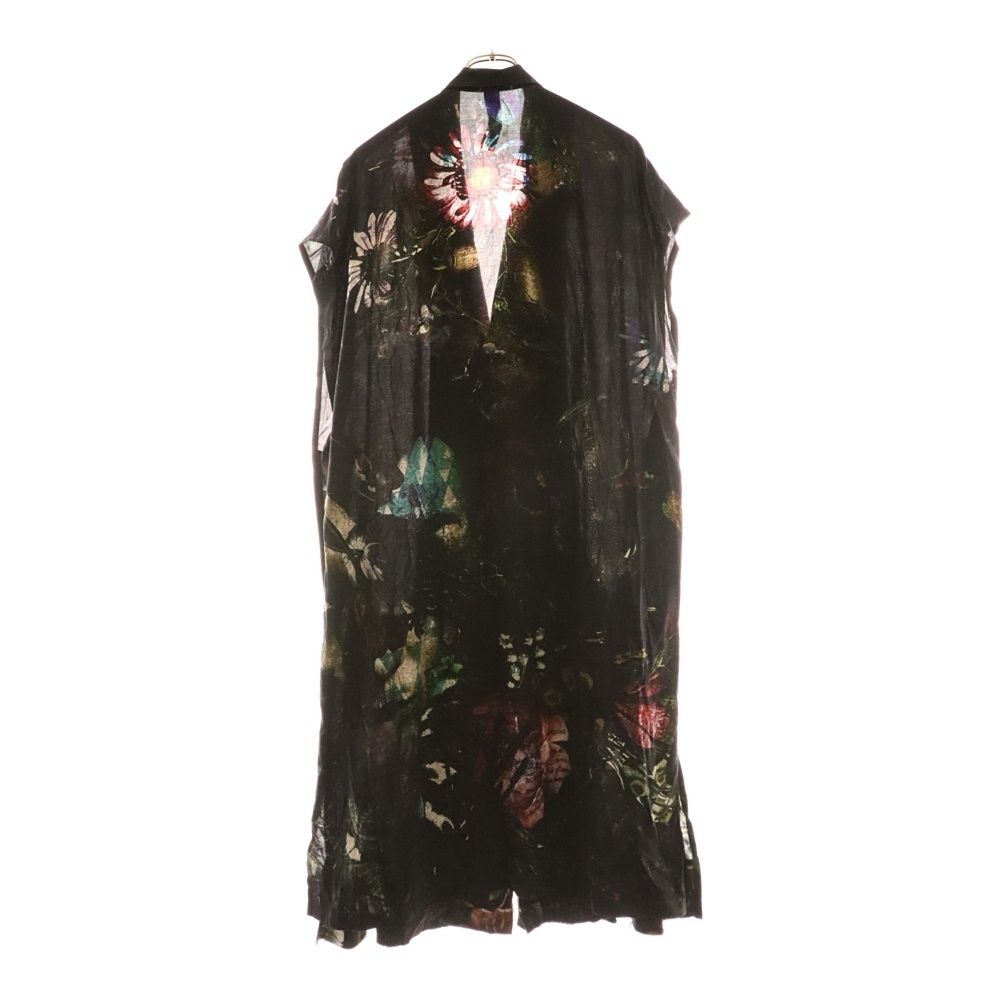 Ground Y グラウンドワイ 23SS 百花繚乱 フラワーロングブラウス ノースリーブシャツ ブラック GI-D03-209