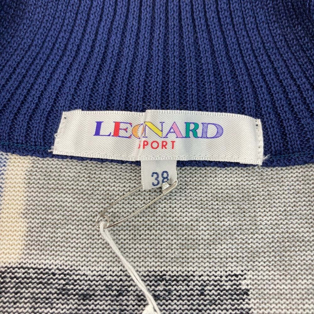 サイズ 38 LEONARD SPORT レオナール スポーツ ニットジャケット ブルー系 240101545010 ゴルフウェア レディース ストスト LLC-HASEGAWATOSO_COM