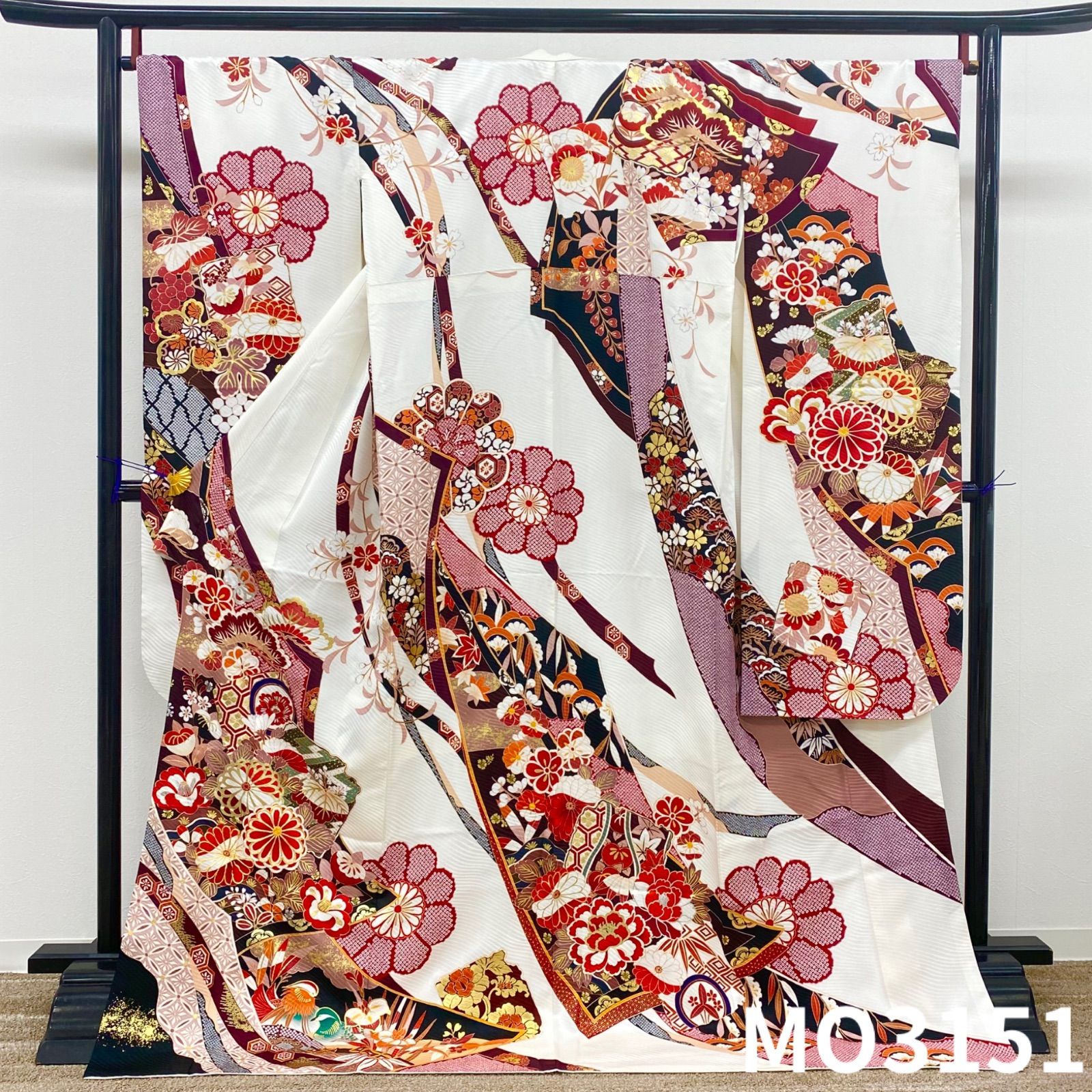 振袖 金駒 金彩 銀彩 紋意匠 身丈174cm 撥水加工済 トールサイズ MO3151