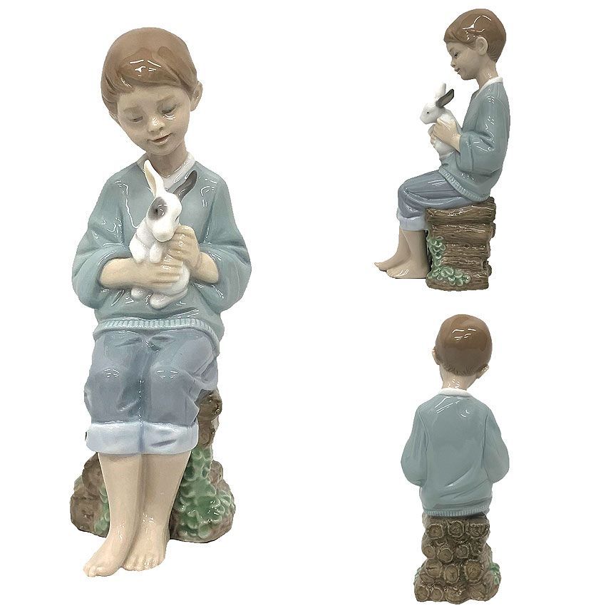 Lladro リヤドロ リアドロ 陶器人形 置物 男の子 僕のうさちゃん 僕の