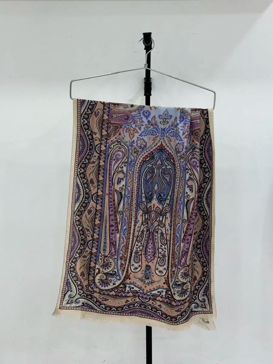 エトロ ウール シルク ショール マフラー