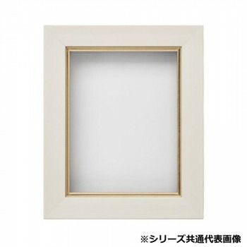 アルナ 樹脂額 油縁 ダブルフレーム 面金付き 乳白色 F-6 61397