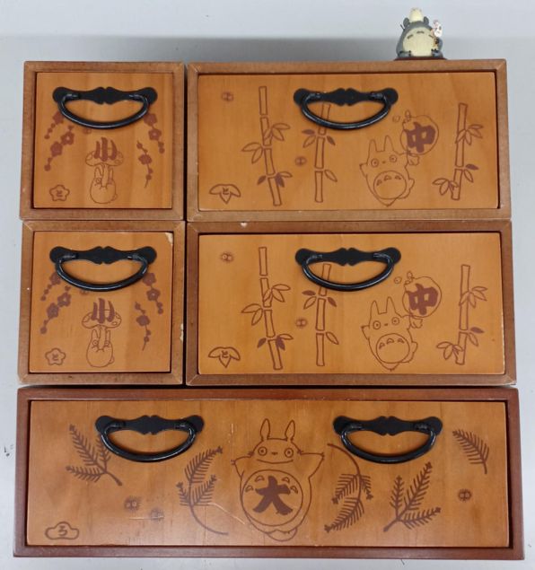 となりのトトロ 木製 引出し 3個セット ジブリ 和風 小物入れ キャラ