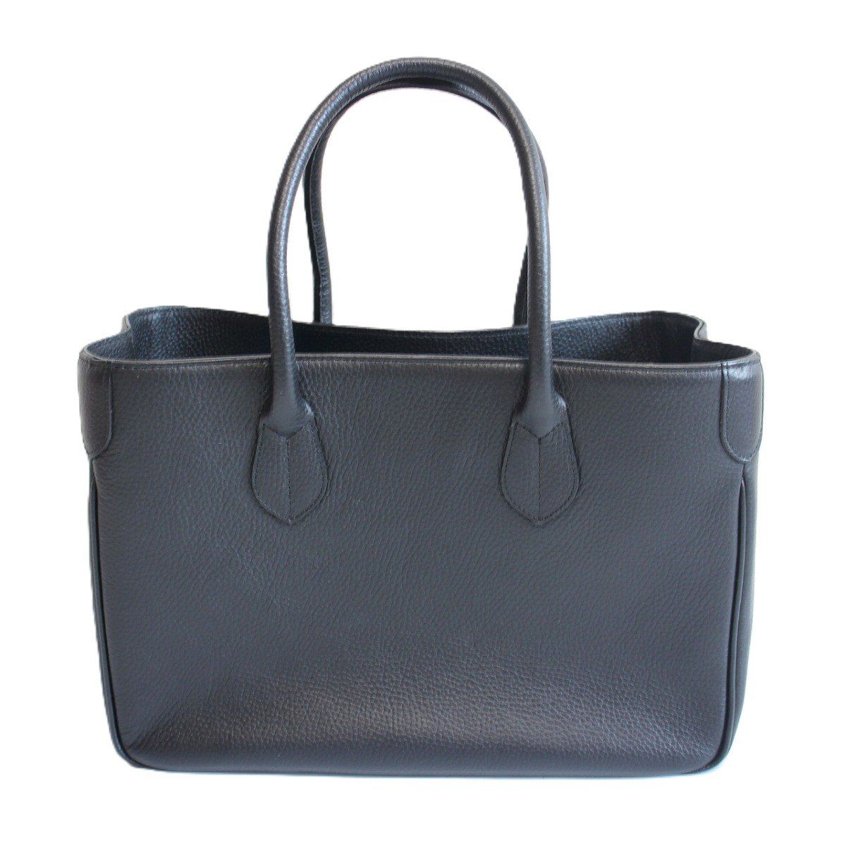 美品】A.D.M.J. トートバッグ シュリンクレザー 牛革 ブラック