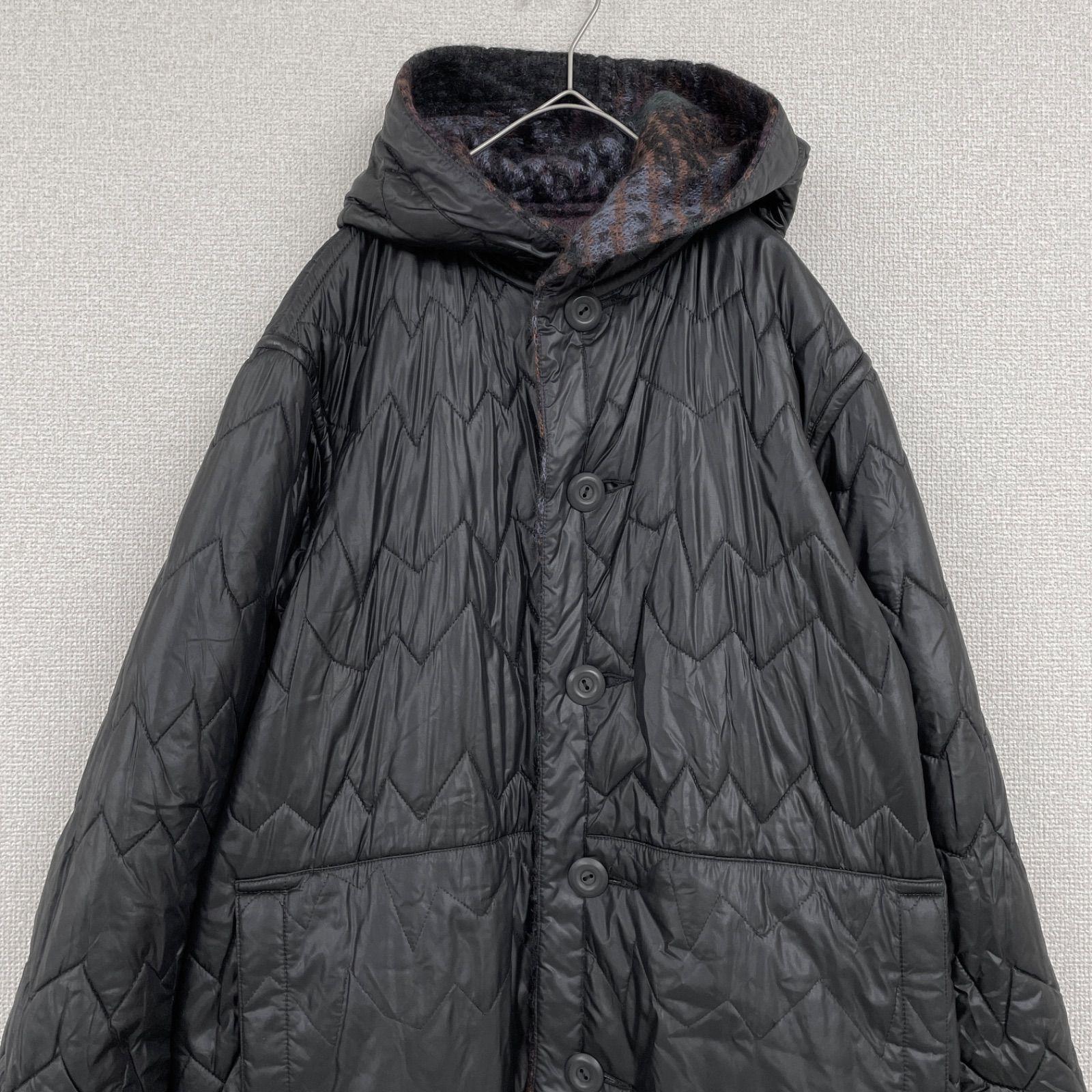 MISSONI ミッソーニ ロングコート リバーシブル 中綿 フード マルチ