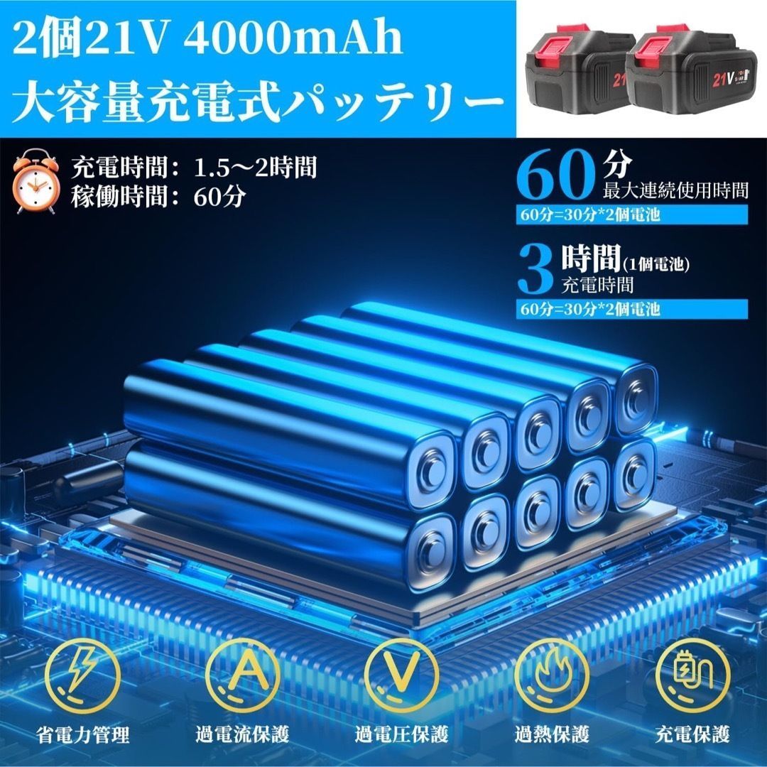 チェーンソー 充電式 ブラシレス 電鋸電動 コードレス 切断径350mm 給油 大容量バッテリー搭載 充電式チェーンソー 家庭用 エンジン