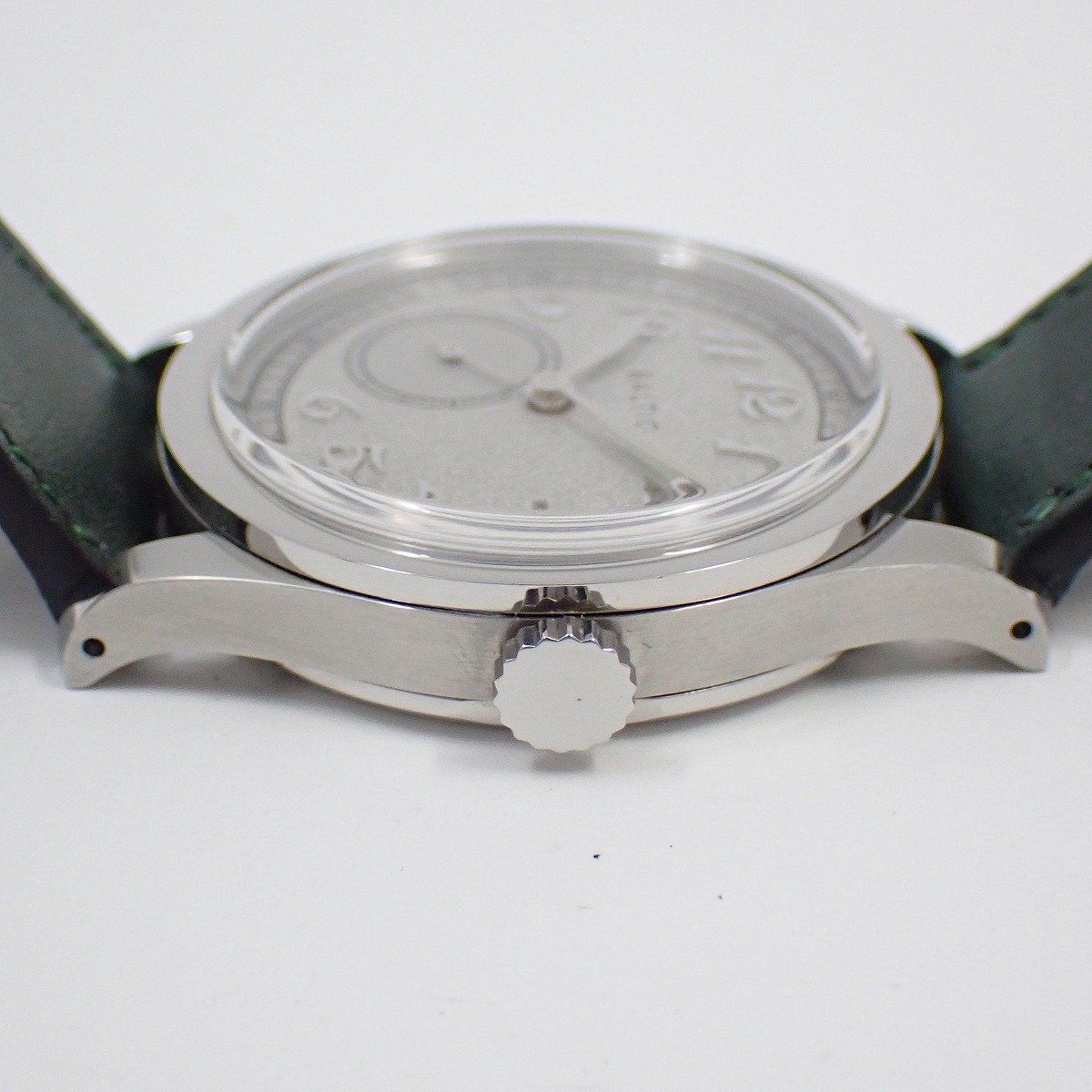 BALTIC バルチック マイクロローター シルバー グリーンレザー 自動  