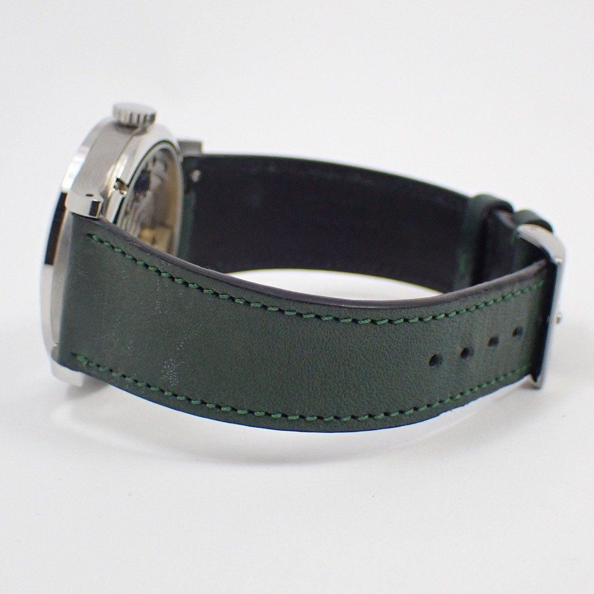 BALTIC バルチック マイクロローター シルバー グリーンレザー 自動  