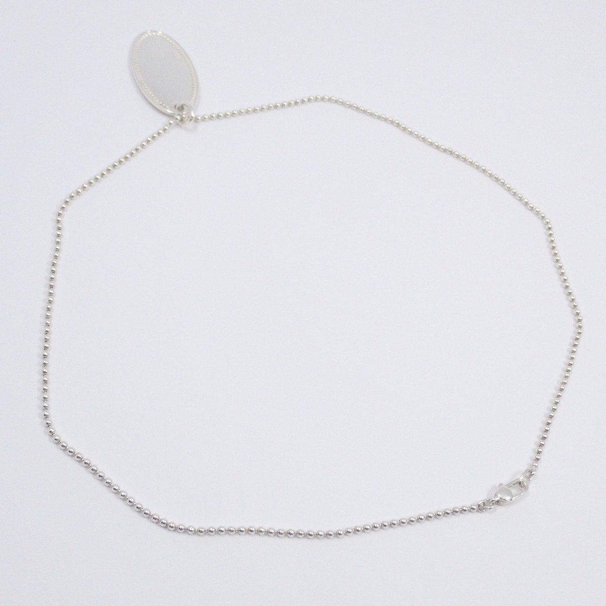 GUCCI グッチ オーバル プレート ボールチェーン ネックレス シルバー