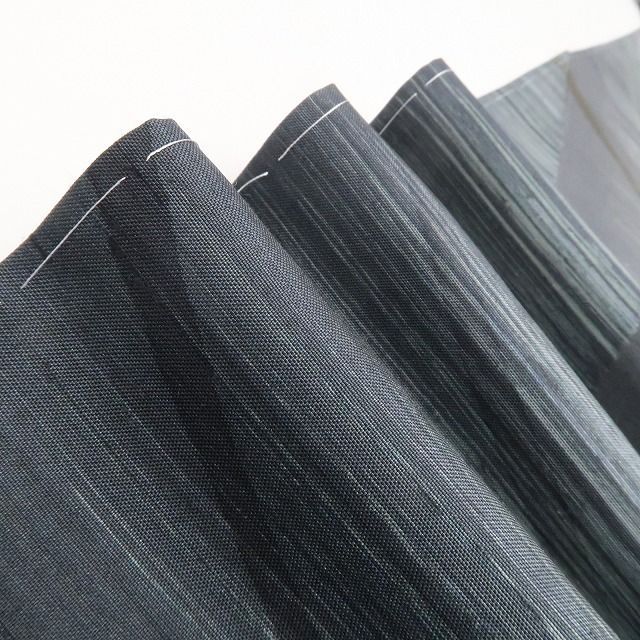 ❁tomihisa❁ 着物 正絹 落款 まだ見ぬ先へと歴史は巡る今日から貴女も絣の守り人 仕付け糸付 牛首紬訪問着 6761