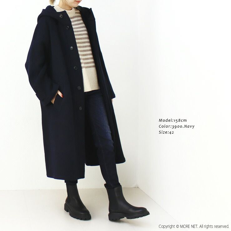 ハロータウンストアーズ HARROW TOWN STORES/HTS ウールフードコート