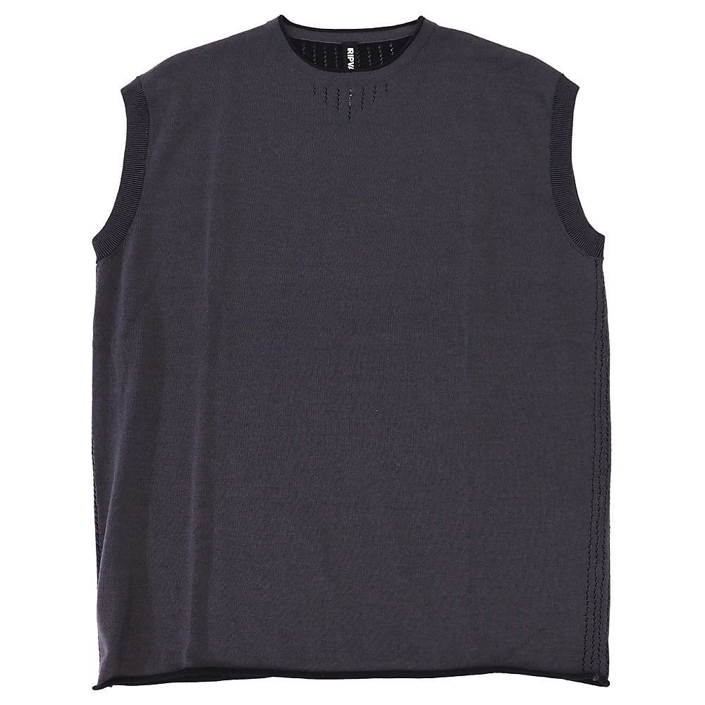 25SS RIPVANWINKLE ノースリーブ ニット サイズ L チャコールグレー RW-723 リップヴァンウインクル メンズ 5F3|J06197|KCT17|