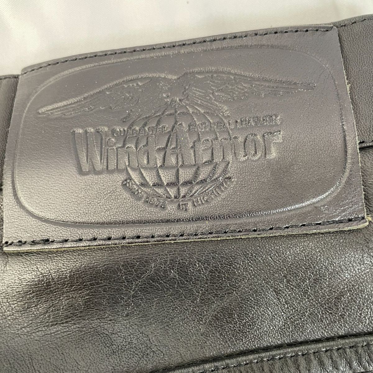 レザーパンツ WIND ARMOR ニチワ ブラック 傷あり - メルカリ