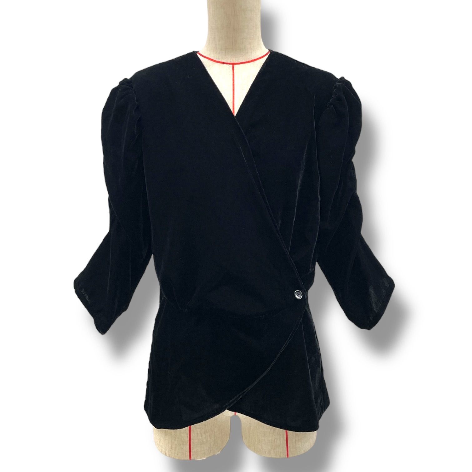 anuke アンヌーク Velour Gather Blouse ベロア ギャザー ブラウス