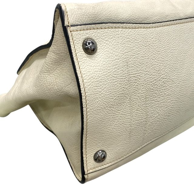 プラダ ハンドバッグ ショルダーバッグ トートバッグ 三角プレート ロゴ 2WAY レザー アイボリー レディース PRADA 上品な印象 感あるデザイン NEXPOTALLINN_EU