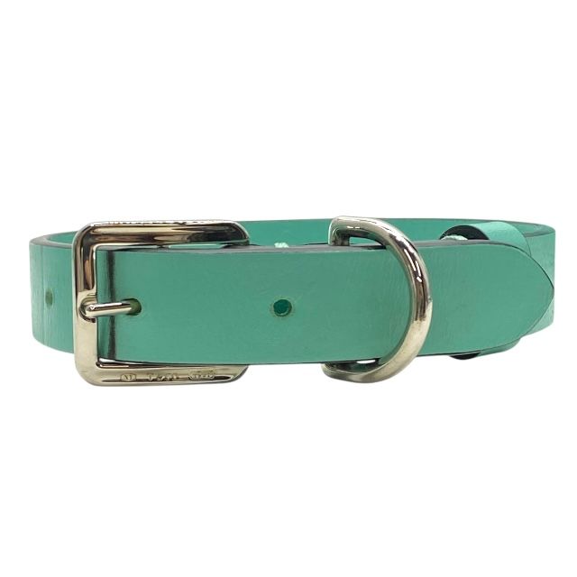 ティファニー ペットカラー 首輪 ペット用 犬用 ドッグ ペットアクセサリー ティファニーブルー シルバー サイズ M TIFFANY-Co. ユニセックス向け上質デザイン 正規品の犬用アイテム