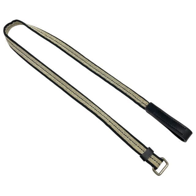 プラダ PRC1325 ベルト リングベルト マジックテープ レザー キャンバス ブラック 黒 ベージュ サイズ75|30 PRADA ユニセックス向け実用的デザイン 正規品のカジュアルベルト