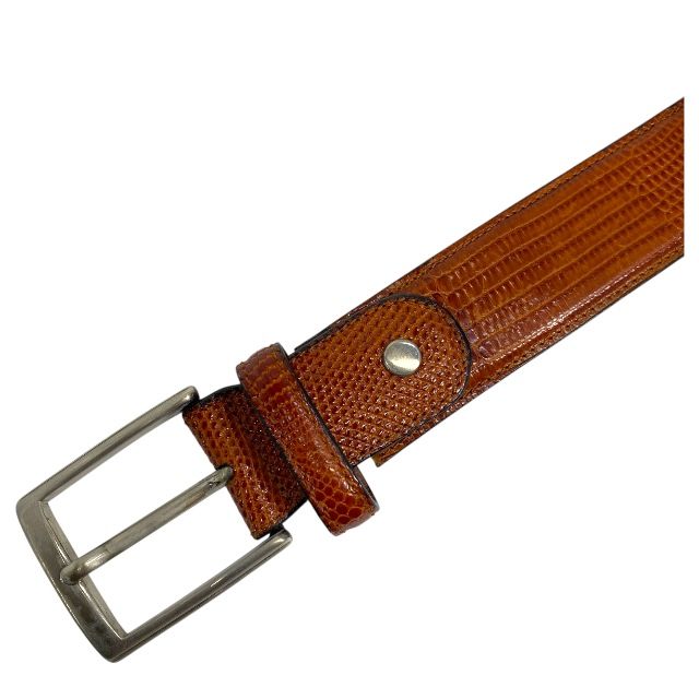 カルミナ 2571 リザード レザー ベルト ヴィンテージ アクセサリー ブラウン シルバー 110|44 CARMINA メンズ 上質 人気 おしゃれ スタイリッシュ ブランドロゴ 正規品