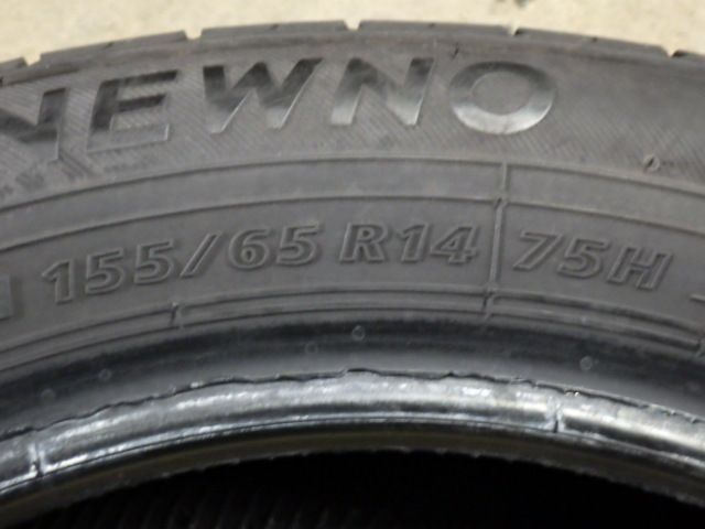 K396 送料無料◆2025年製造 約8部山◆BS NEWNO◆155|65R14◆4本