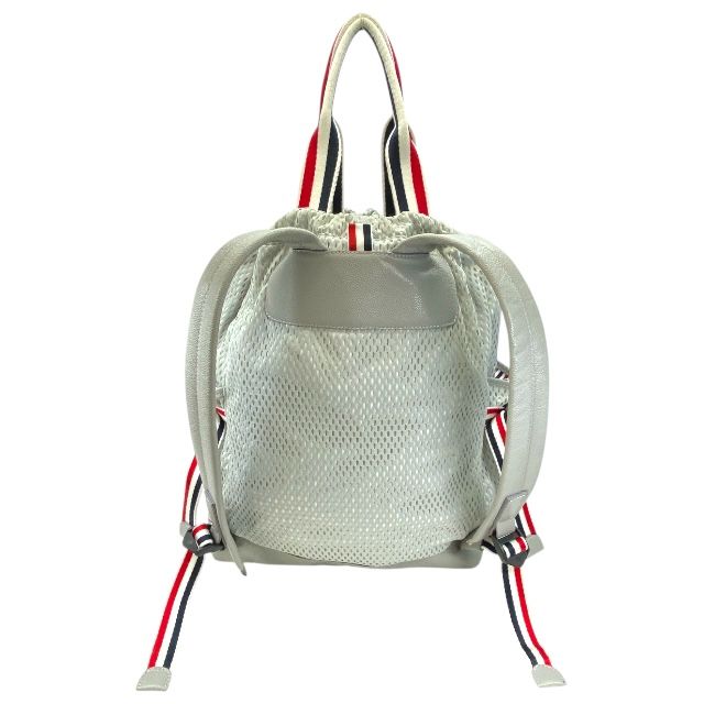 トムブラウン リュックサック バックパック トートバッグ メッシュ ストライプウェビング 軽量 グレー THOM BROWNE ユニセックス 人気 定番 感 おしゃれ 収納力