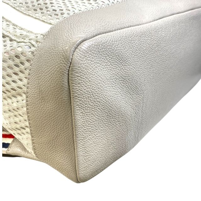 トムブラウン リュックサック バックパック トートバッグ メッシュ ストライプウェビング 軽量 グレー THOM BROWNE ユニセックス 人気 定番 感 おしゃれ 収納力 NEXPOTALLINN_EU