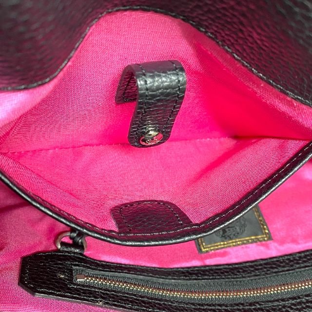 レザー ブラック×ピンク