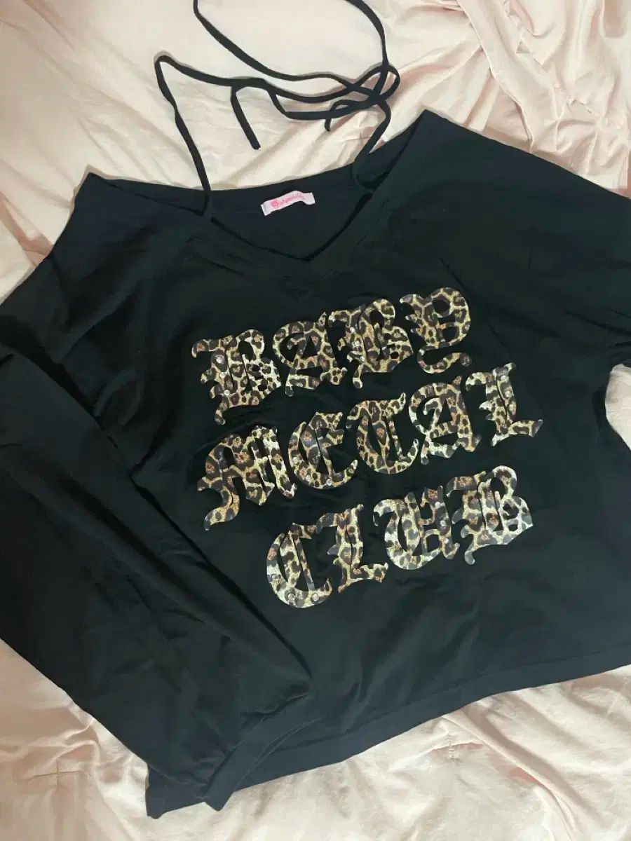 Babymetalclub ベイビーメタルクラブ ヒョウ柄シャーリングTシャツ
