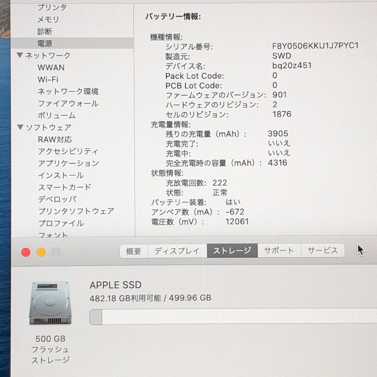 画面表示色異常 A2251