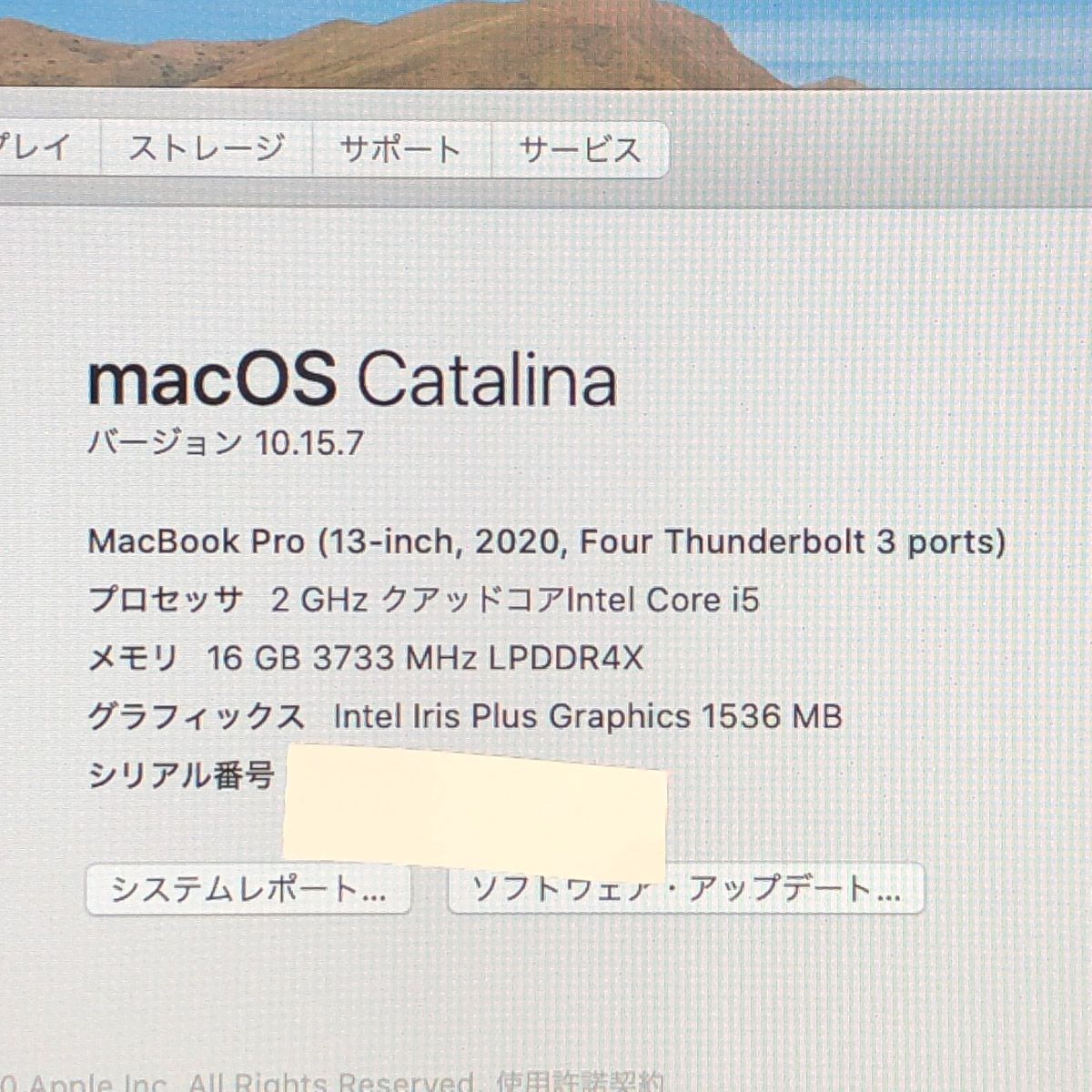 ジャンク品 本体のみ Apple MacBook Pro 13インチ 2020 Thunderbolt 3ポート x 4 i5 16GB 512GB 画面表示色異常 A2251 EMC3348 MB-JUNK-251693 352000
