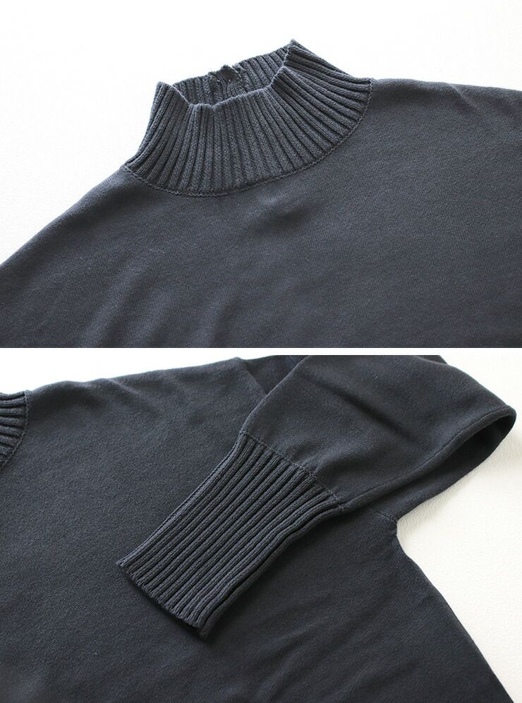 マオメイド mao made いつもの異ゲージリブハイネックプルオーバー 541108 ニット 長袖 洗える ウォッシャブル レディース マオメイド mao made いつもの異ゲージリブハイネックプルオーバー