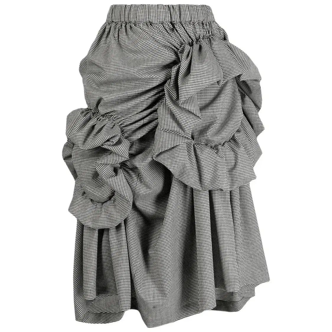 23ss ヌワール ケイ ニノミヤ COMME des GARCONS チェック フラワー スカート s