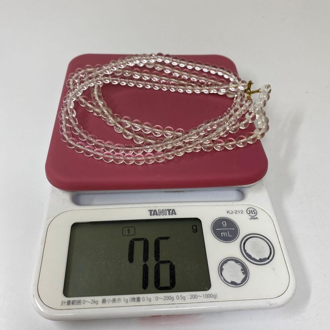 K18刻印 本水晶ネックレス2本 76g 東さ7-0127ア㉜ - メルカリ