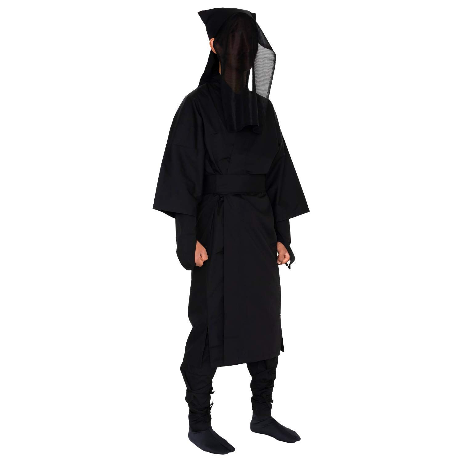 キョウエツ 黒子6点セット KYOETSU 頭巾 着物 股引 腹掛 手甲 帯