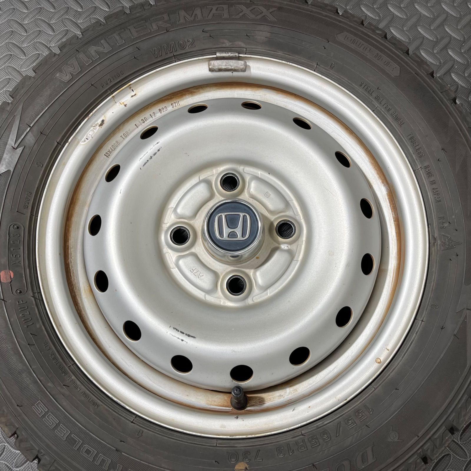 23年製 155|65R13 ダンロップ ウインターマックスWM02 ホンダ ライフ JC1 ゼスト ザッツ スタッドレスタイヤ 1126Y