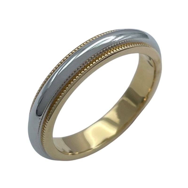 ティファニー TIFFANY＆CO ミルグレインリング ゴールドxプラチナ 750|Pt950 ジュエリー