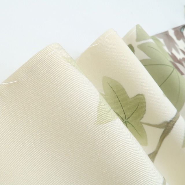 ❁tomihisa❁ 手描き友禅 穏やかな浅黄色に楓の気配が揺れる 楓 着物 正絹 仕付け糸付 訪問着 6856