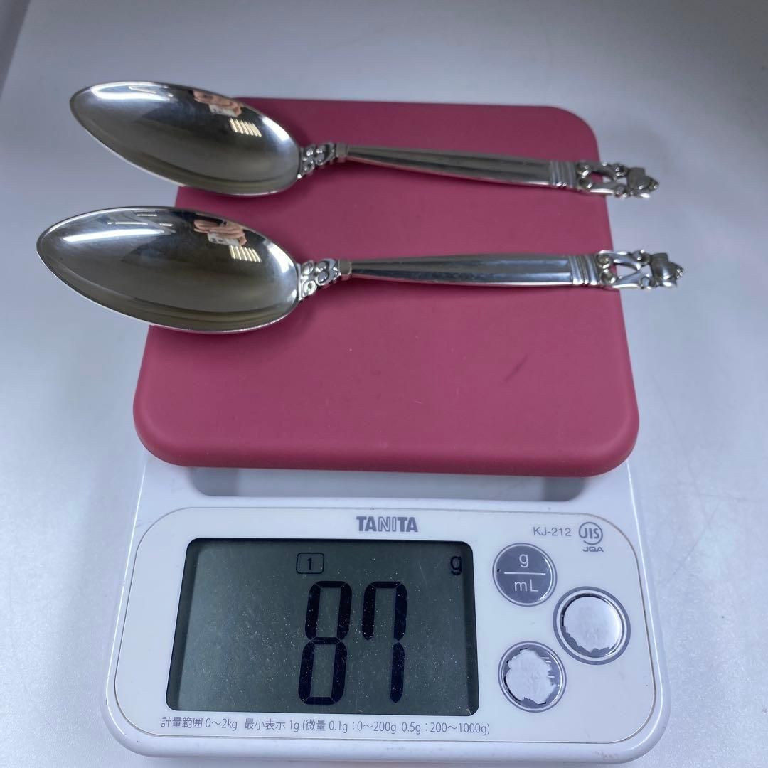 ジョージジェンセン エコーン ディナースプーン 2点87g東な7-0128☆2F