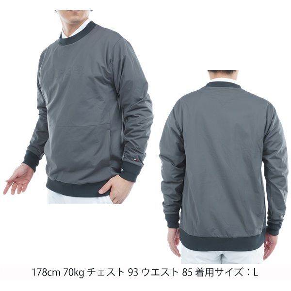 トミーヒルフィガー ゴルフ メンズ 防風 クルーネックスウェットTOMMY