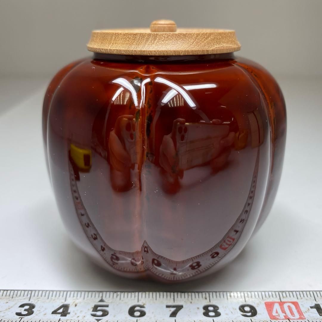 中山信一作 梅蓋 阿伽陀茶入 共箱 高さ7.6㎝ 東な7-0128