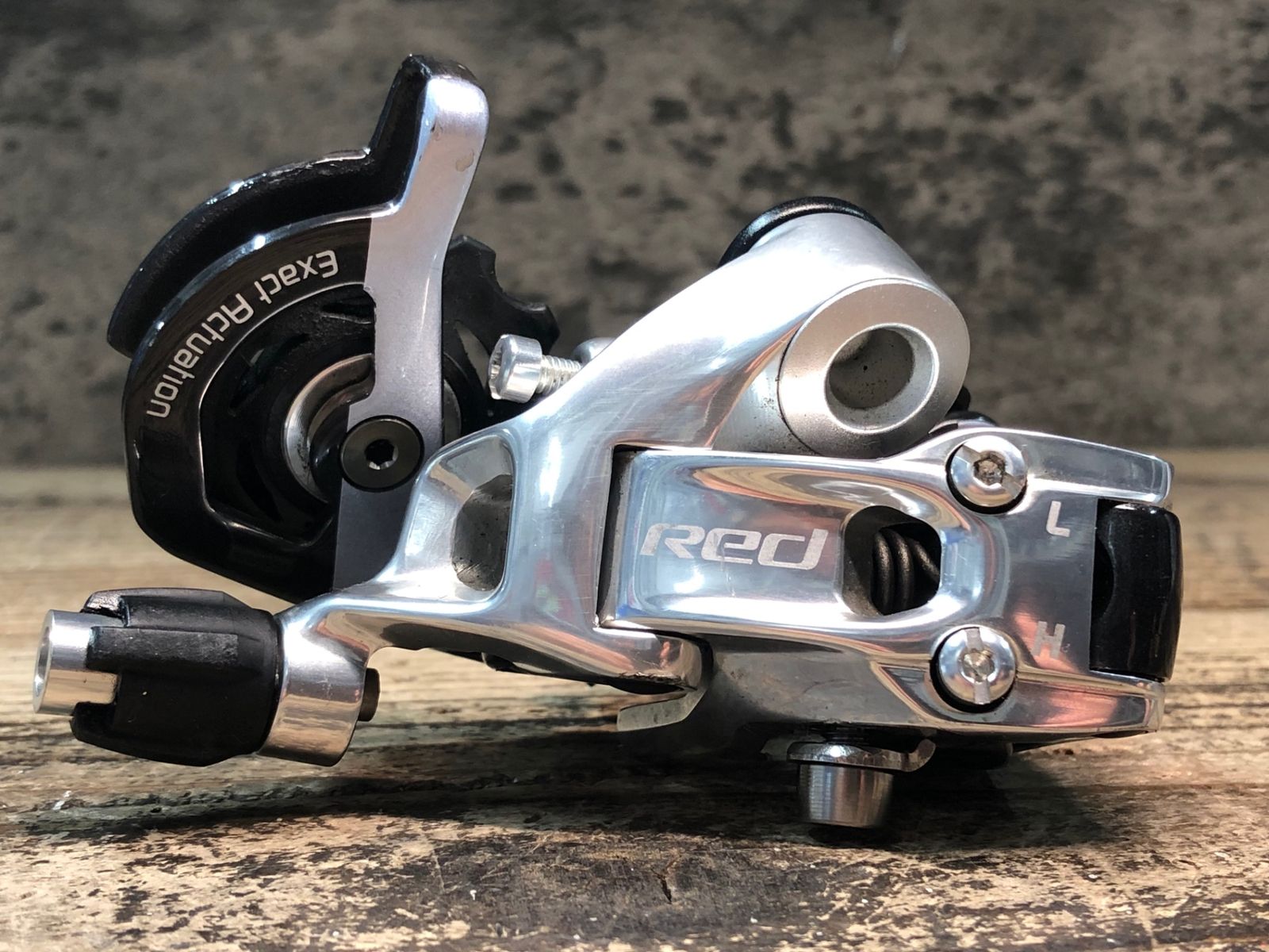 JN042 スラム SRAM レッド RED リアディレイラー 10S シルバー プーリー割れのためジャンク