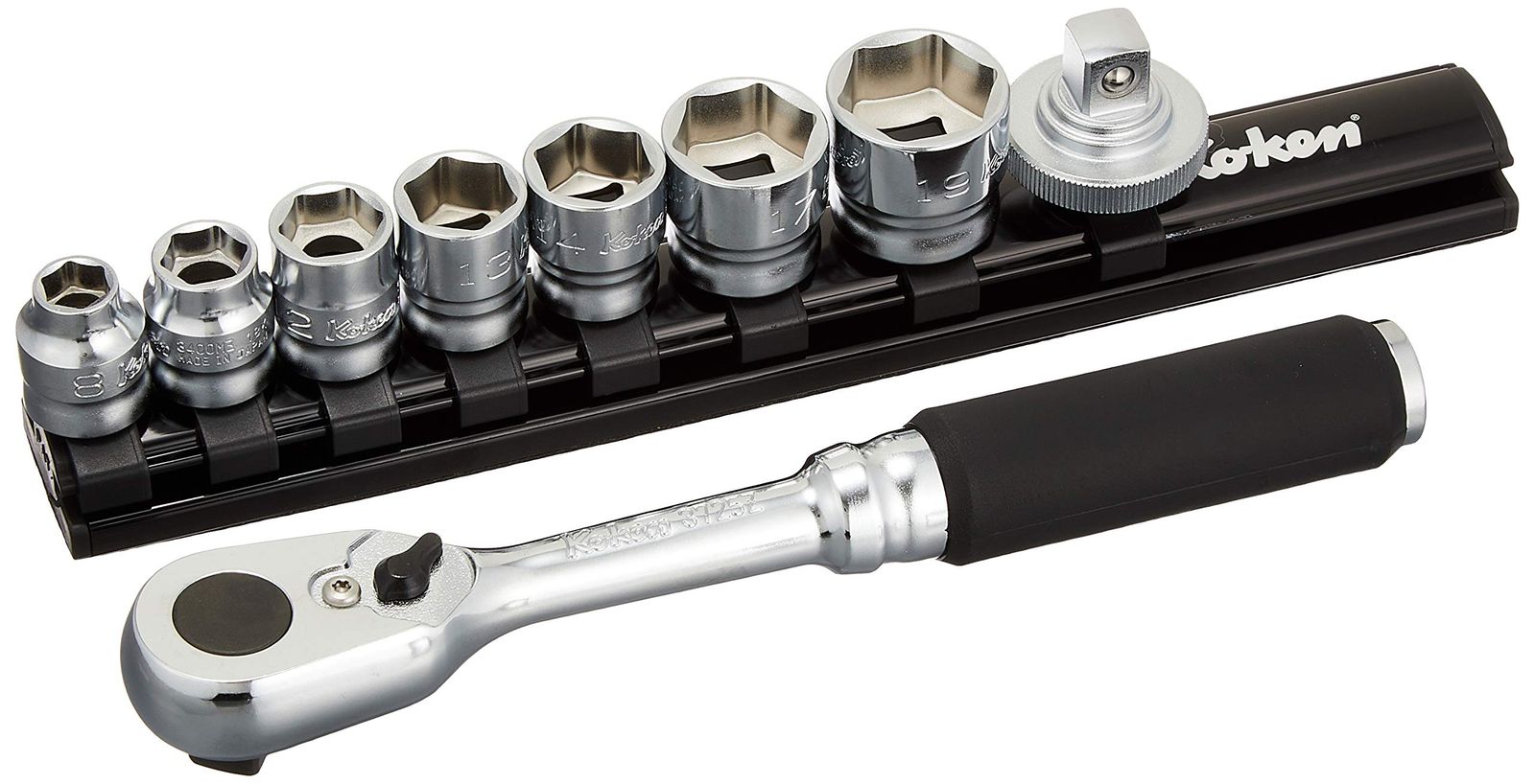 山下工業研究所 Ko-ken ソケットレンチエントリーセット Z-EAL 3285ZE 9Pcs 差込角 9.5mm 9個組 1セット