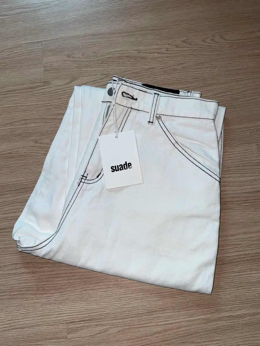 スウェード ポケット デニム パンツ m