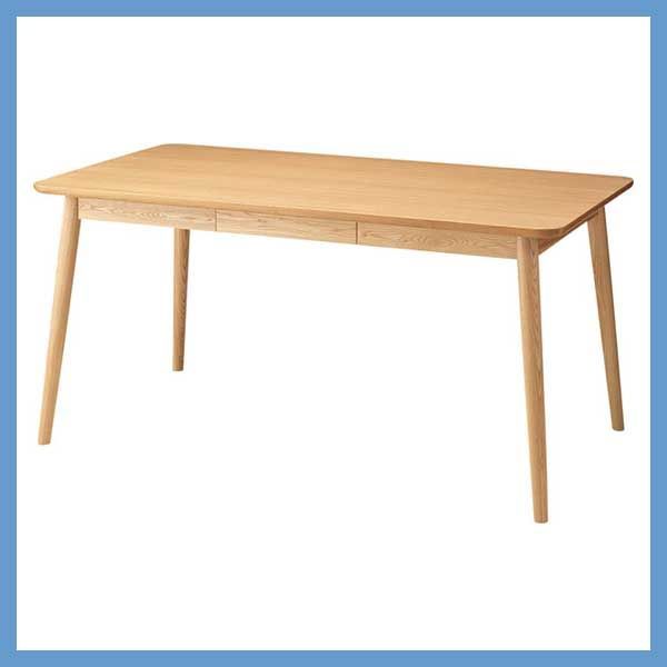 専用※展示品※アッシュ材木製ダイニングテーブル（引き出し付き） 引き出し付 天然木 アッシュ材 ダイニングテーブル 幅150cm/天然素材の